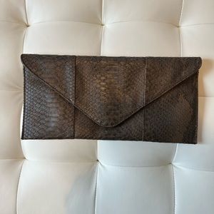 Urban Expressions Faux Alligator Clutch